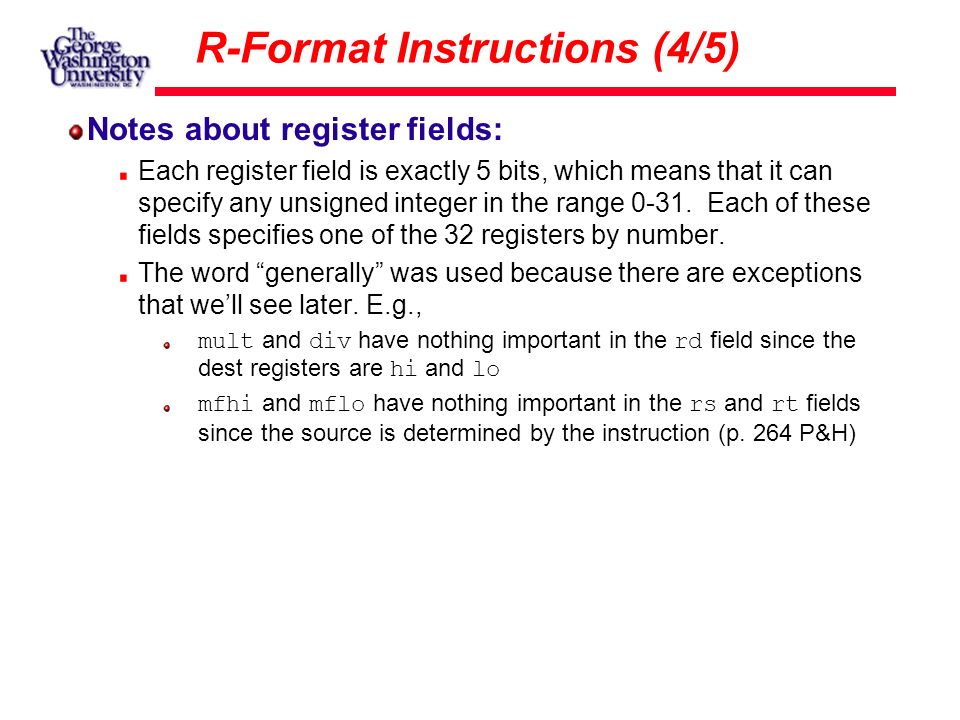 R-Format Instructions (4/5)
