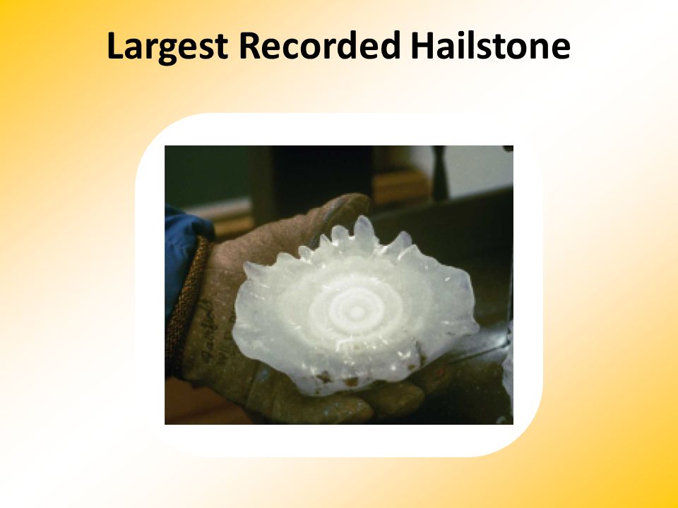 Largest Recorded Hailstone