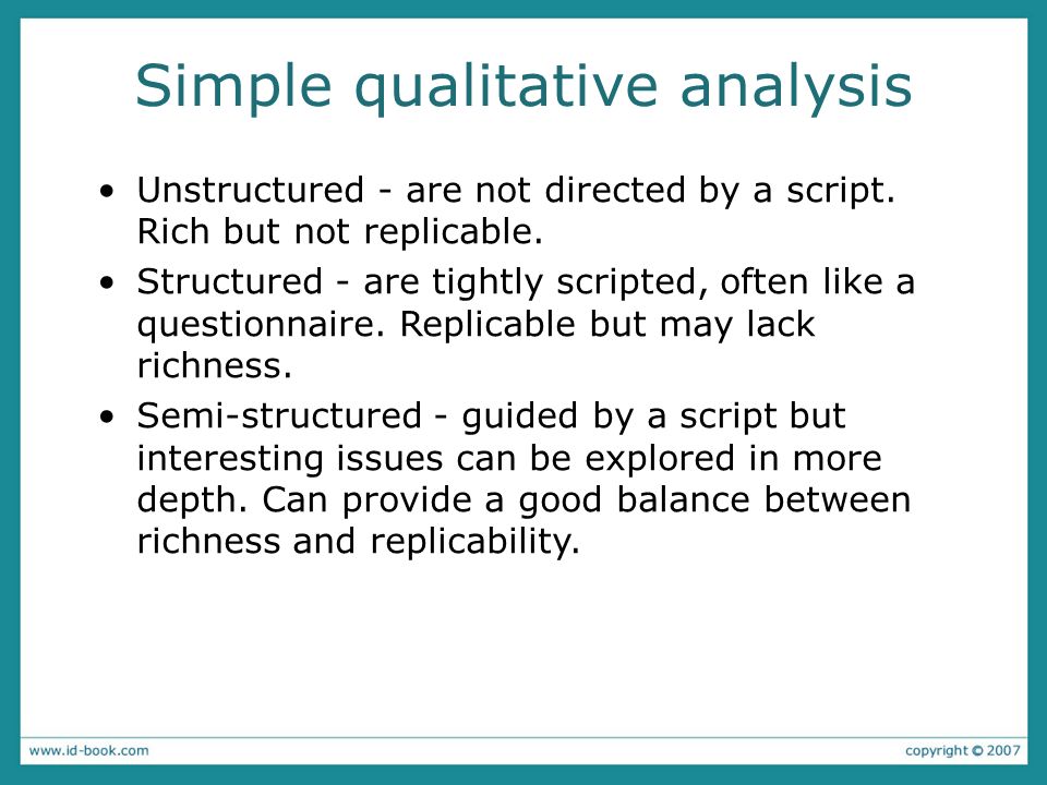 Simple qualitative analysis