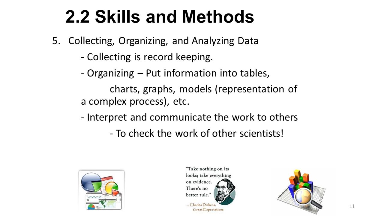 2.2 Skills and Methods Collecting, Organizing, and Analyzing Data