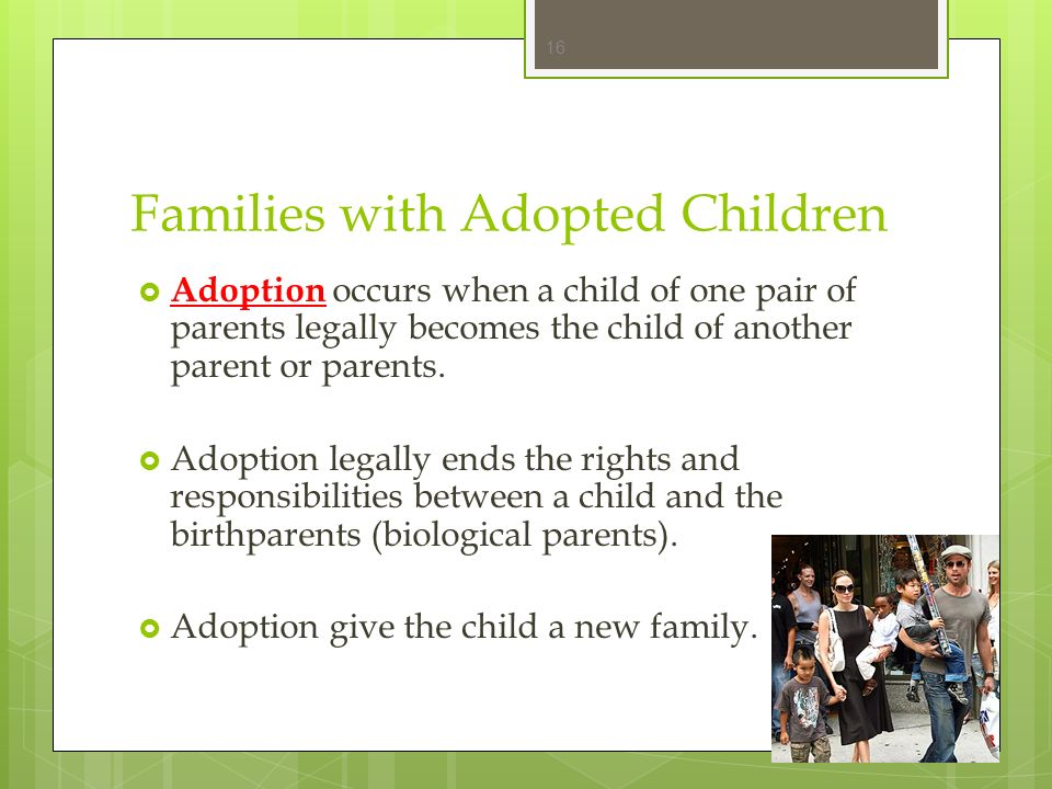 Families with Adopted Children