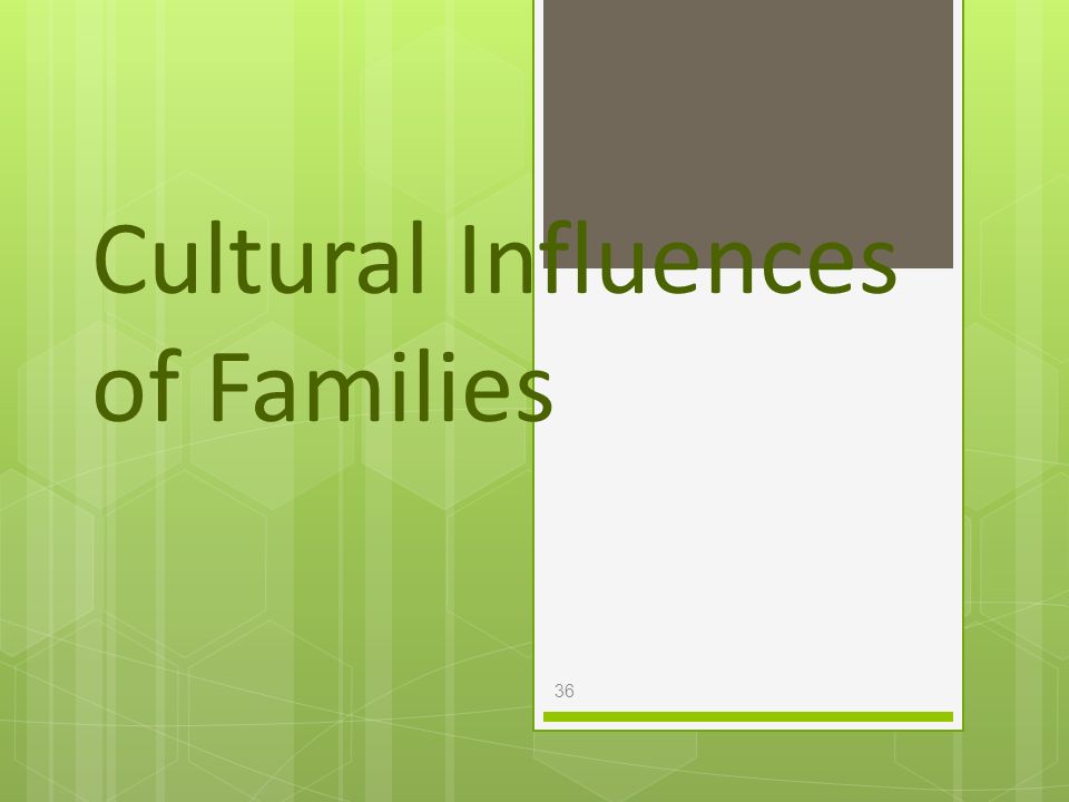 Cultural Influences of Families