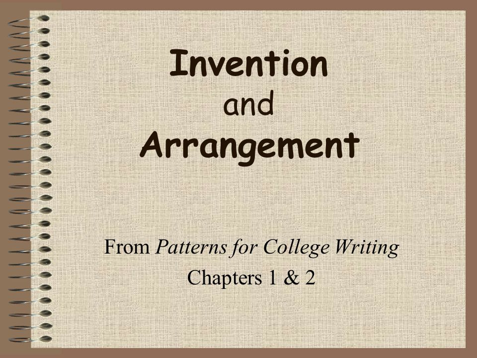 Invention and Arrangement