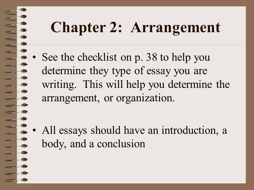 Chapter 2: Arrangement
