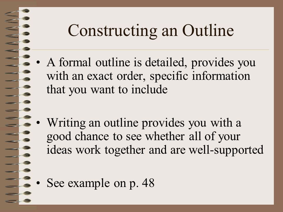 Constructing an Outline