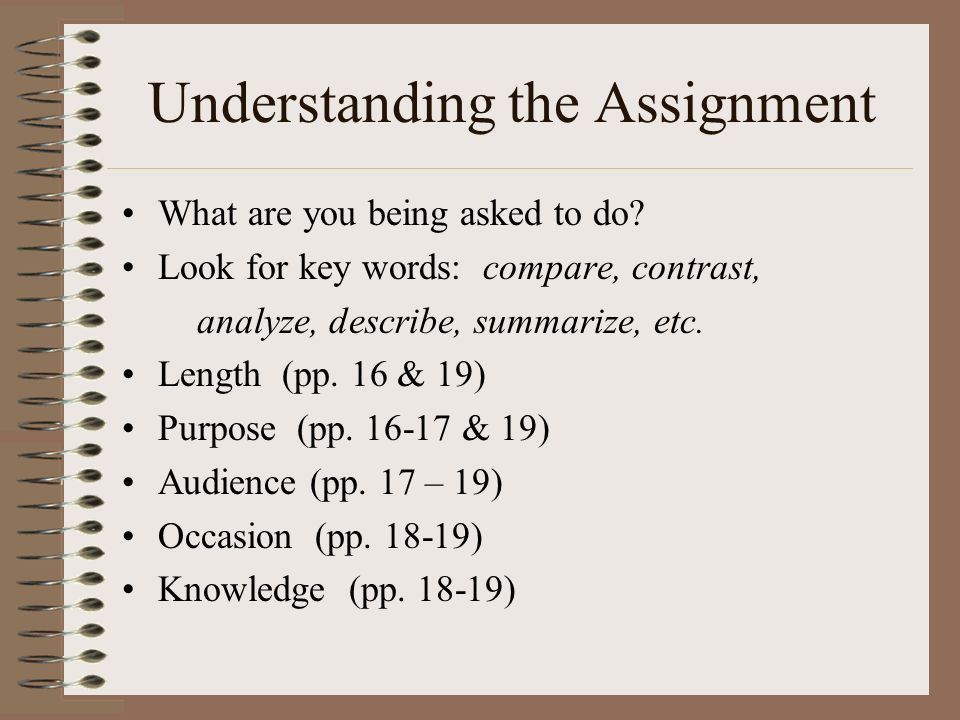 Understanding the Assignment