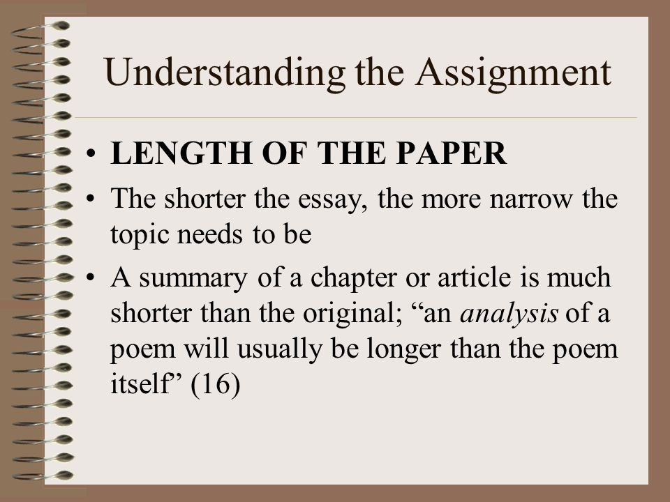 Understanding the Assignment