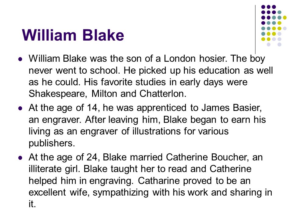 THE SCHOOL BOY William Blake. - ppt video online download