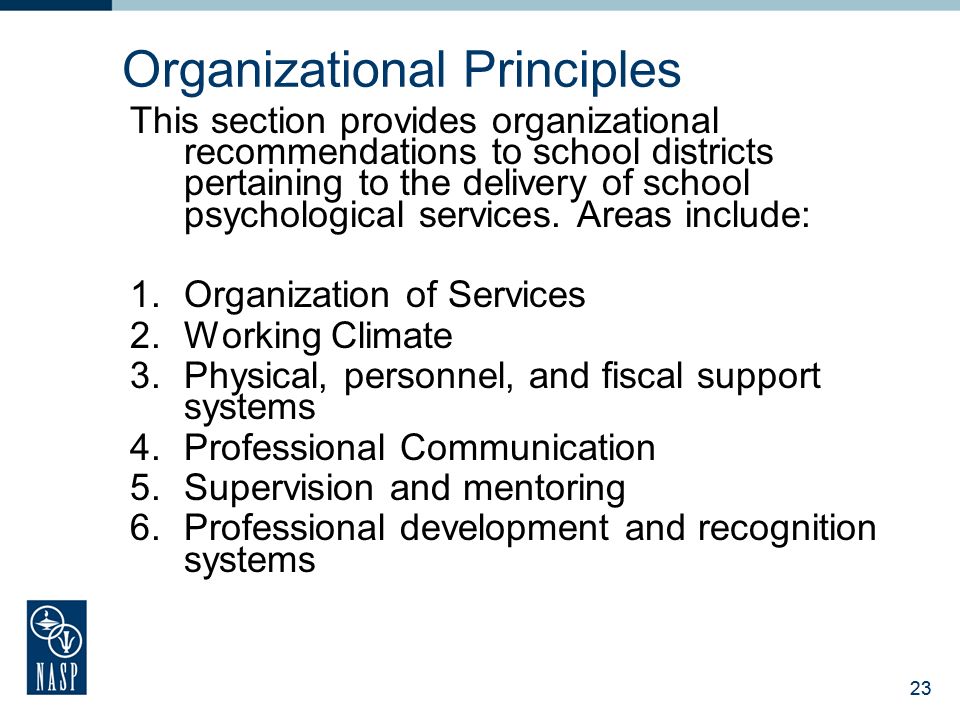 Organizational Principles