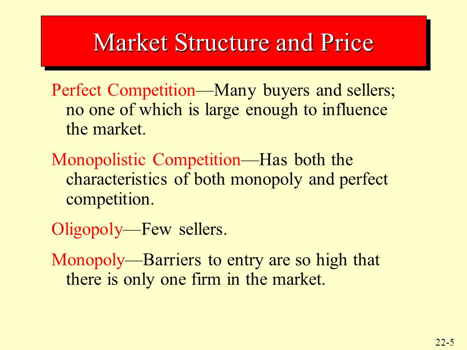 Market Structure and Price
