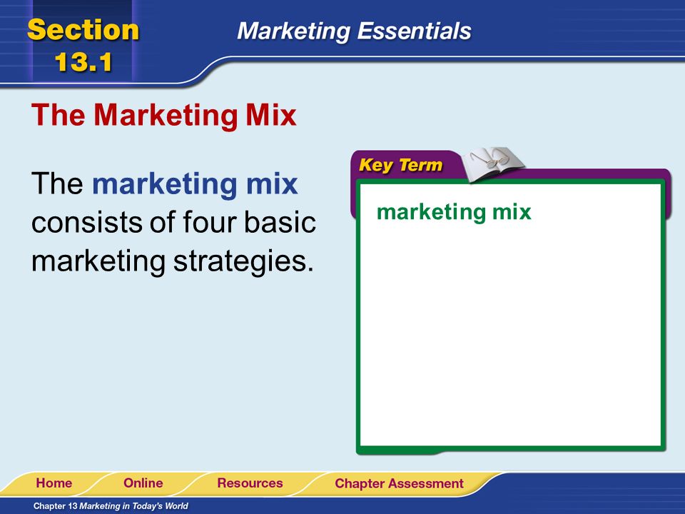 The marketing mix consists of four basic marketing strategies.