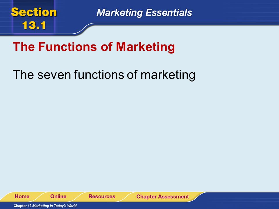The Functions of Marketing