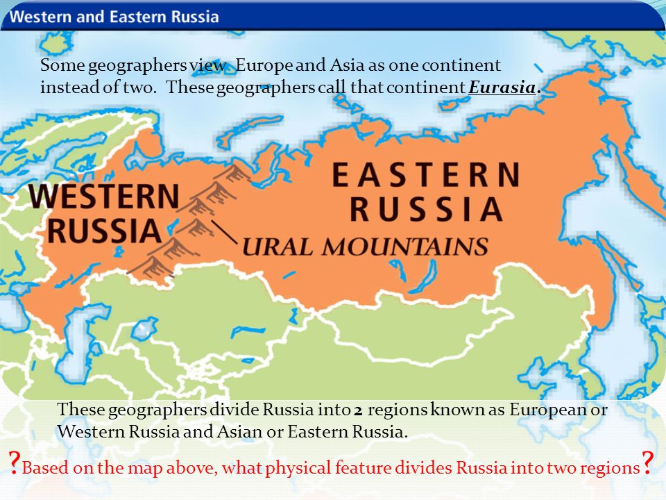 Western Russia vs. Eastern Russia