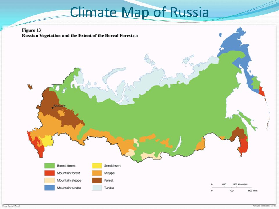 Climate Map of Russia