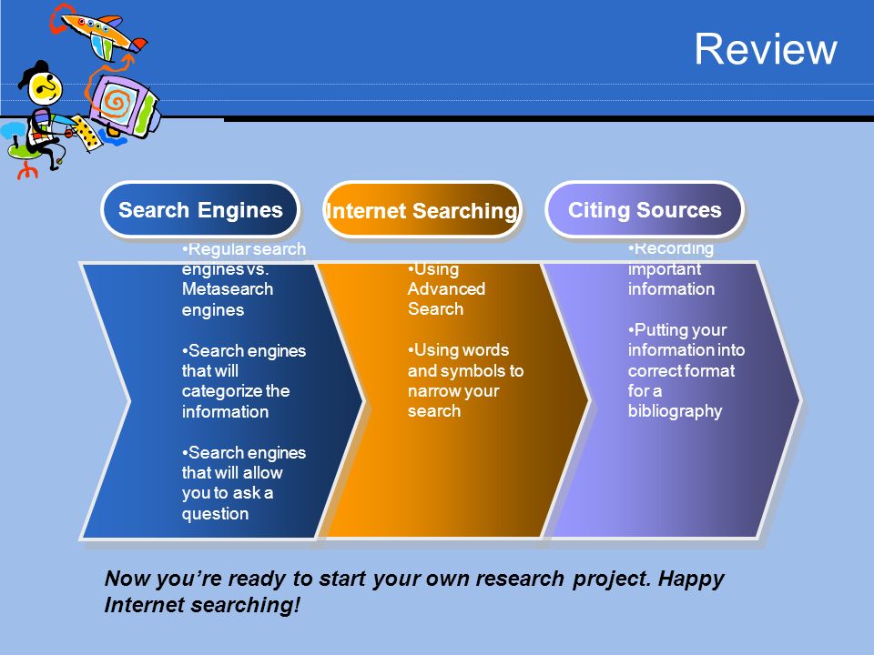 Review Search Engines Internet Searching Citing Sources