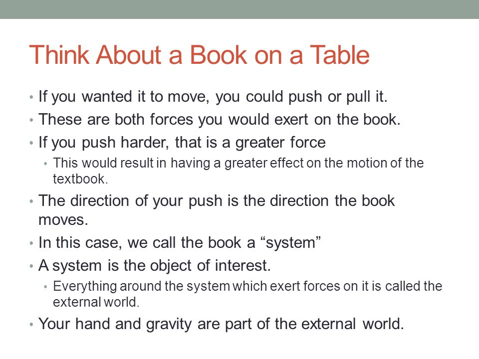 Think About a Book on a Table