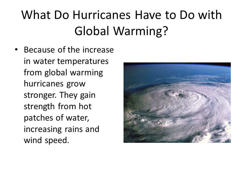 What Do Hurricanes Have to Do with Global Warming