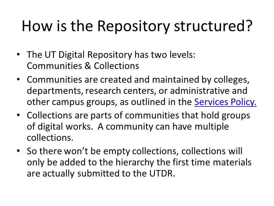 How is the Repository structured