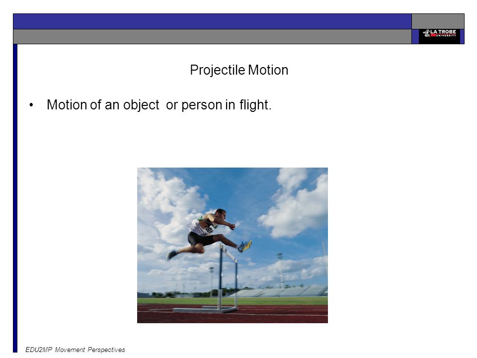 Motion of an object or person in flight.