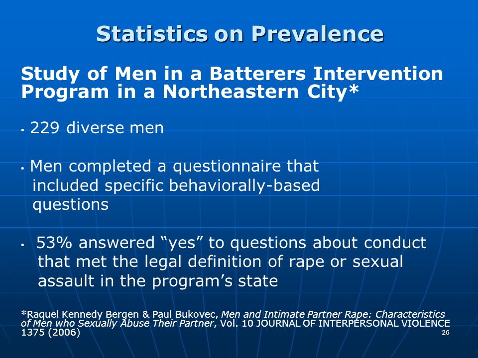 Statistics on Prevalence
