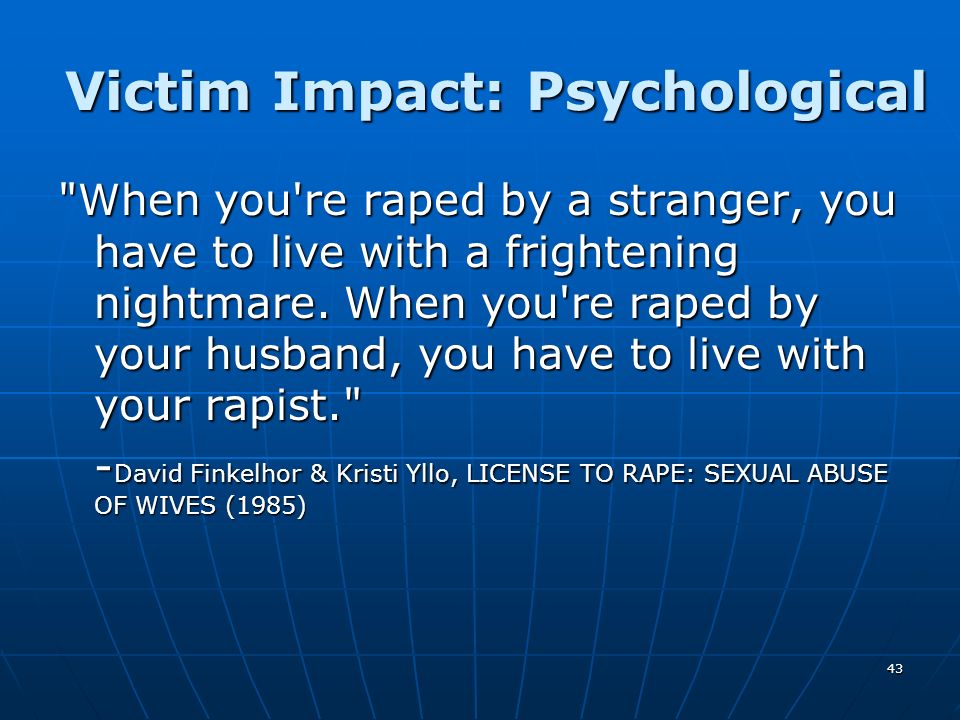 Victim Impact: Psychological