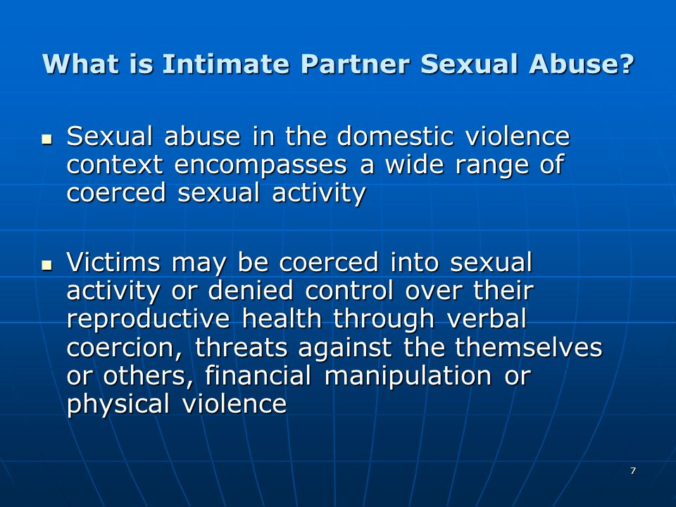 What is Intimate Partner Sexual Abuse