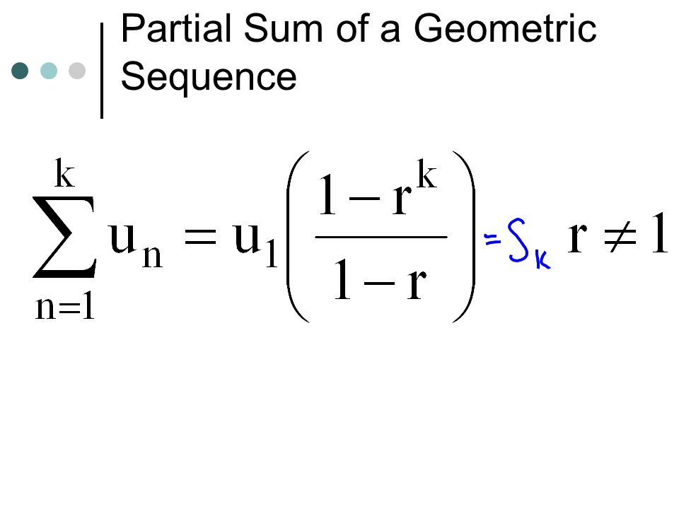 Partial Sum of a Geometric Sequence