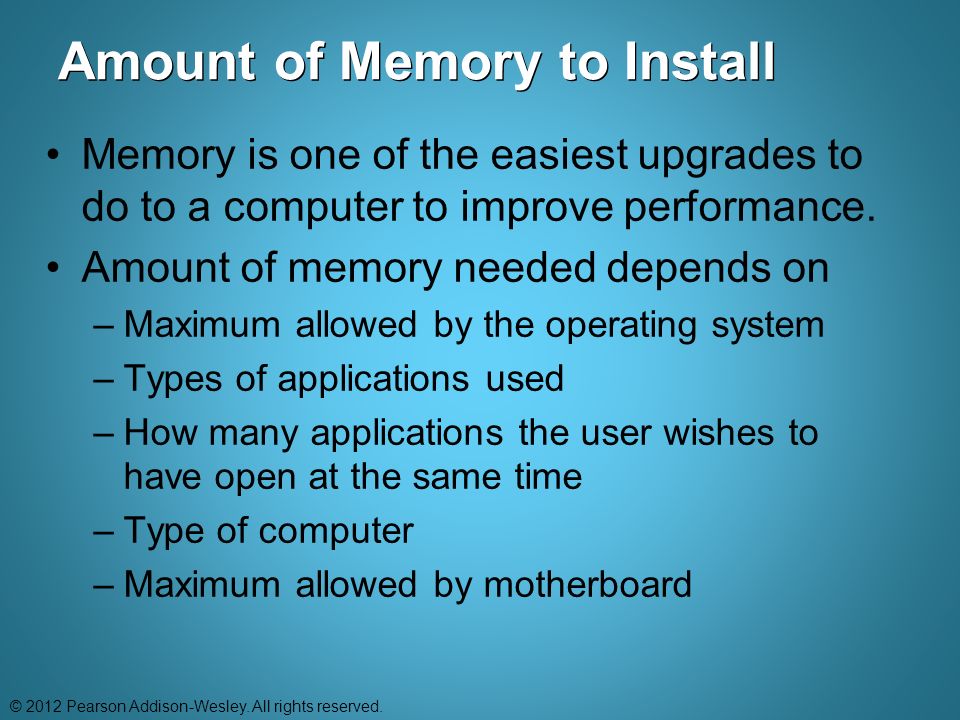 Amount of Memory to Install