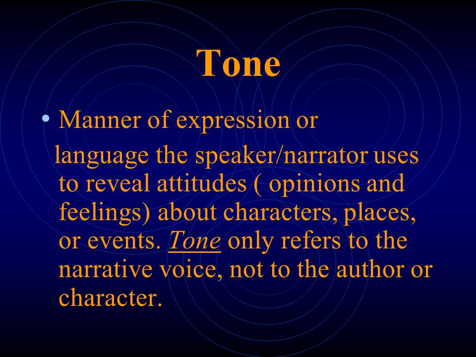 Tone Manner of expression or