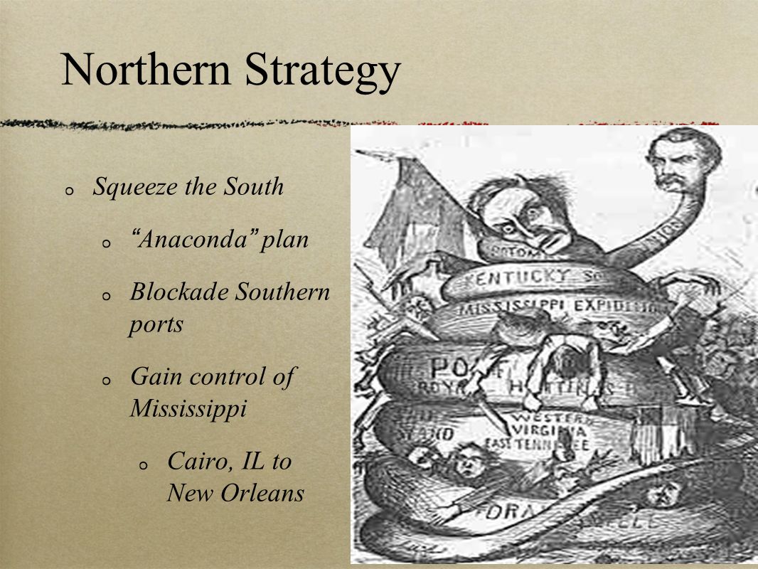 Northern Strategy Squeeze the South Anaconda plan