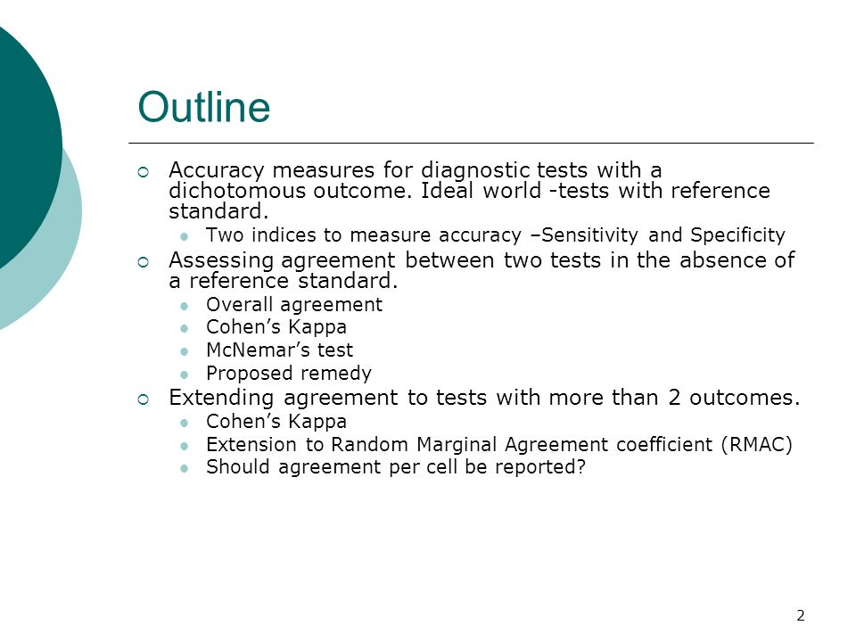 Assessing agreement for diagnostic devices - ppt video online download