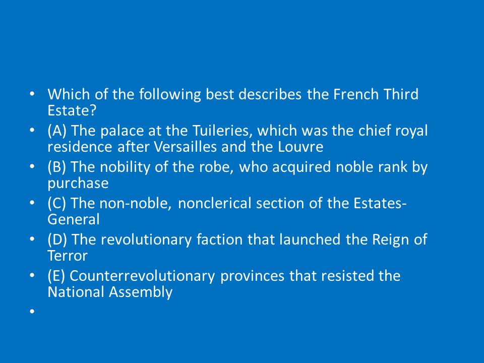 Among The Causes Of The French Revolution Was The Ppt Download
