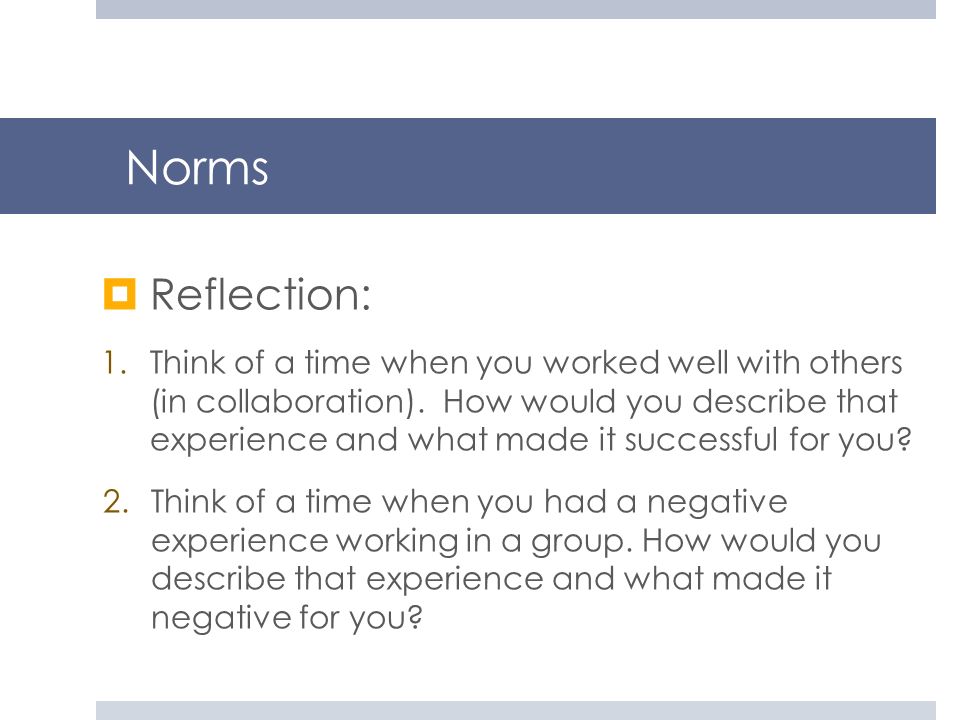 Norms Reflection:
