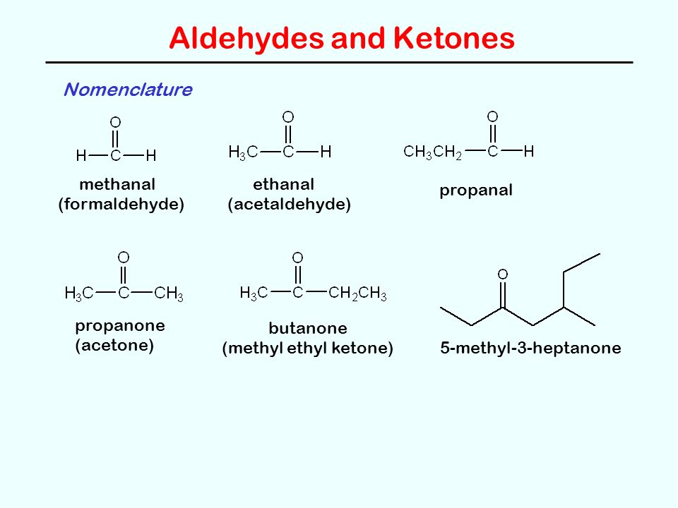 5-methyl-3-heptanone. acetone). propanal. methyl ethyl ketone). propanone. 