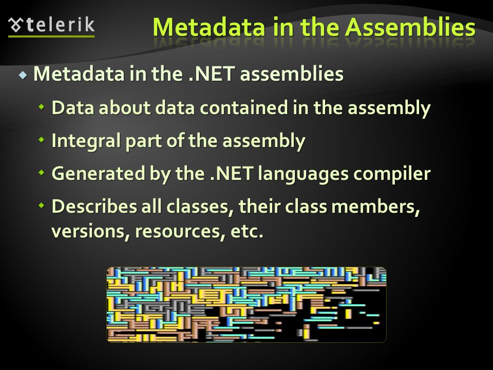 Metadata in the Assemblies