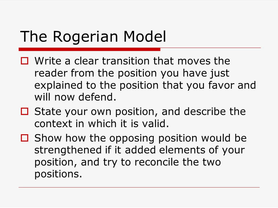 The Rogerian Model