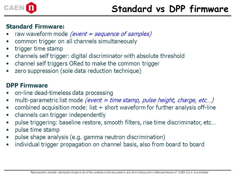Standard vs DPP firmware