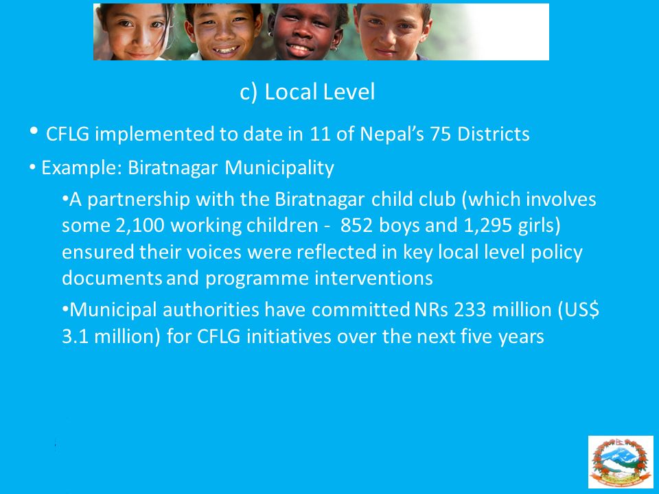 CFLG implemented to date in 11 of Nepal’s 75 Districts