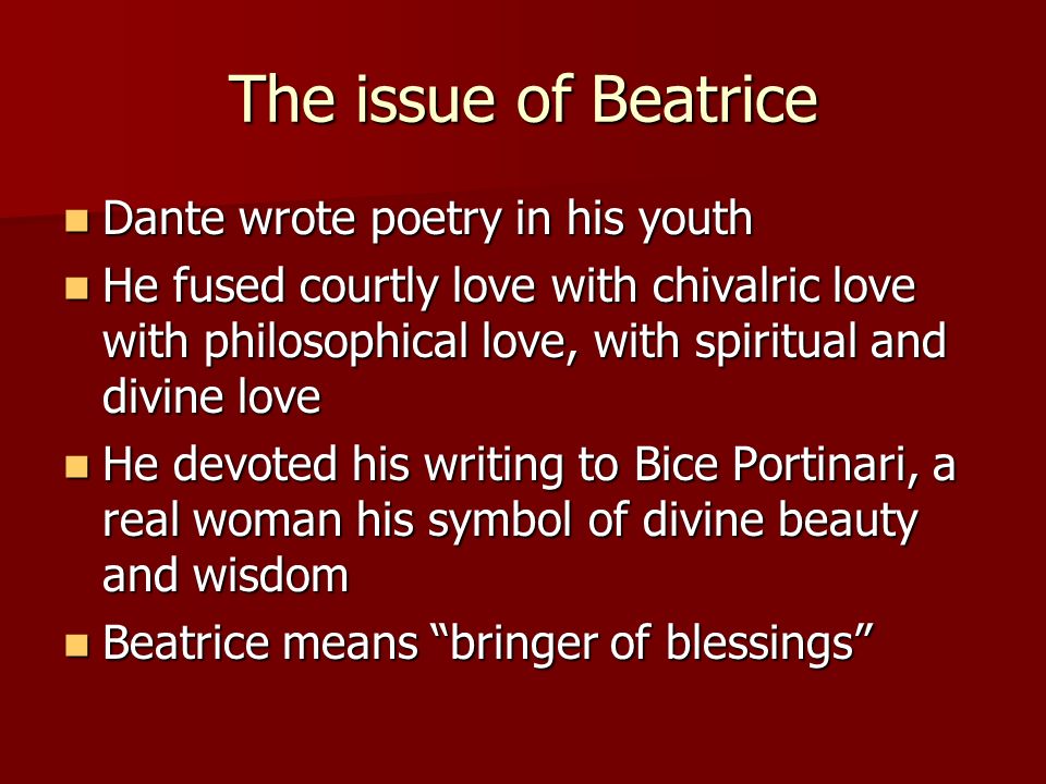 dante beatrice poem
