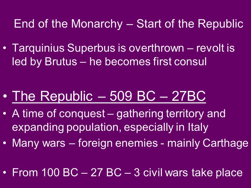 End of the Monarchy – Start of the Republic