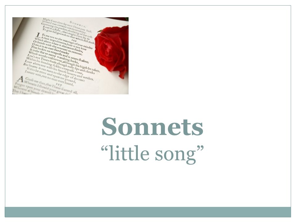 Sonnets little song