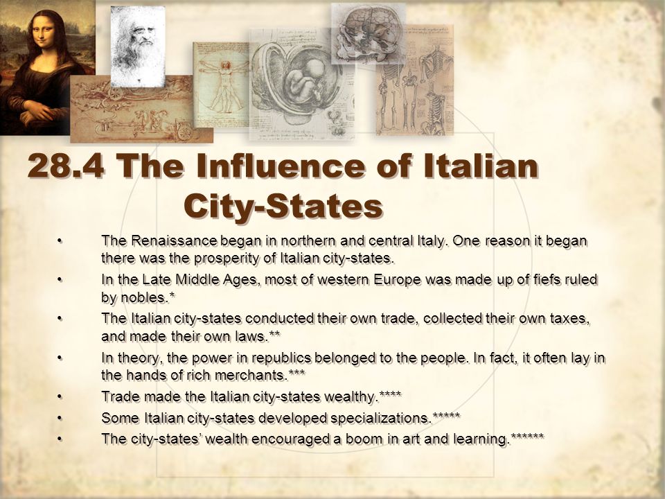 28.4 The Influence of Italian City-States