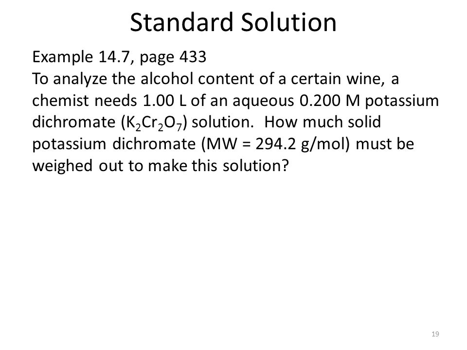 Standard Solution