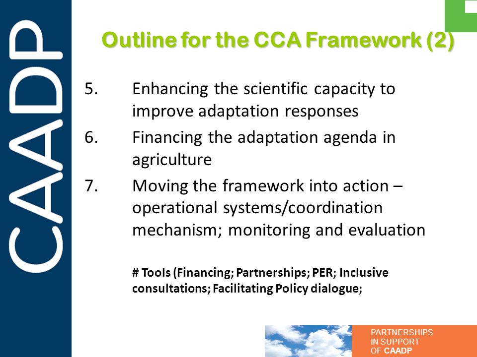 Outline for the CCA Framework (2)