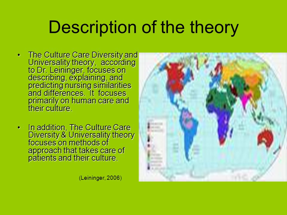 culture care diversity and universality a theory of nursing
