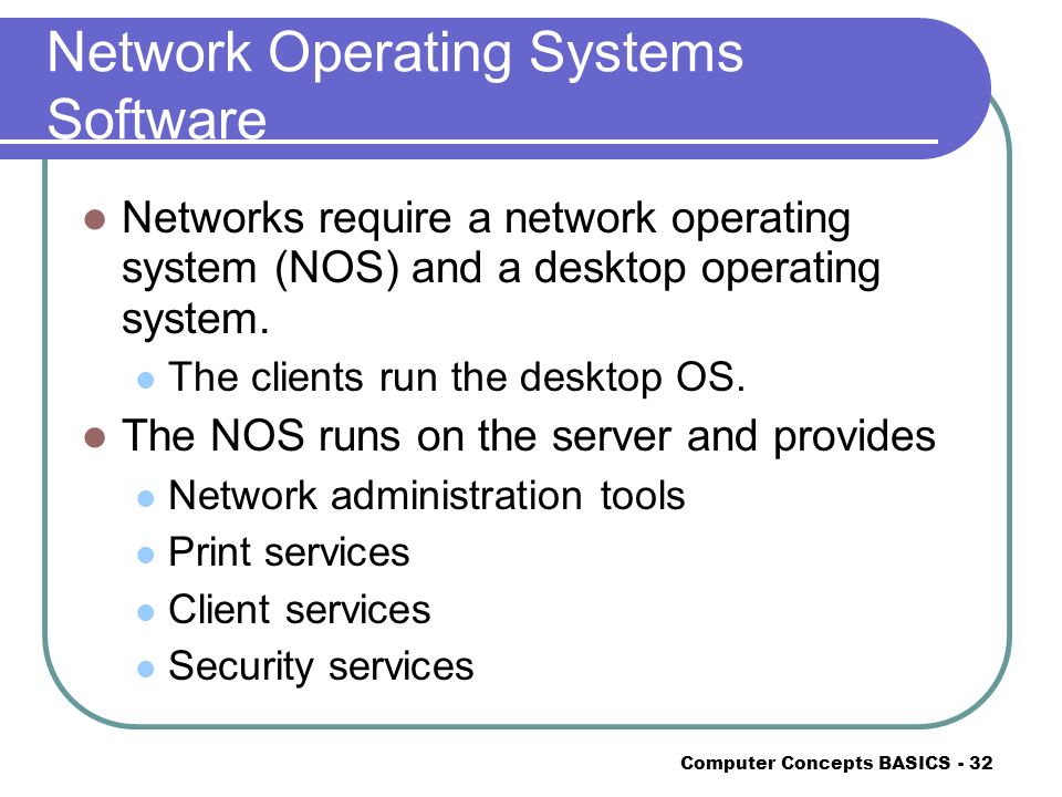 Network Operating Systems Software