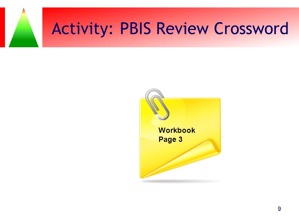 Activity: PBIS Review Crossword