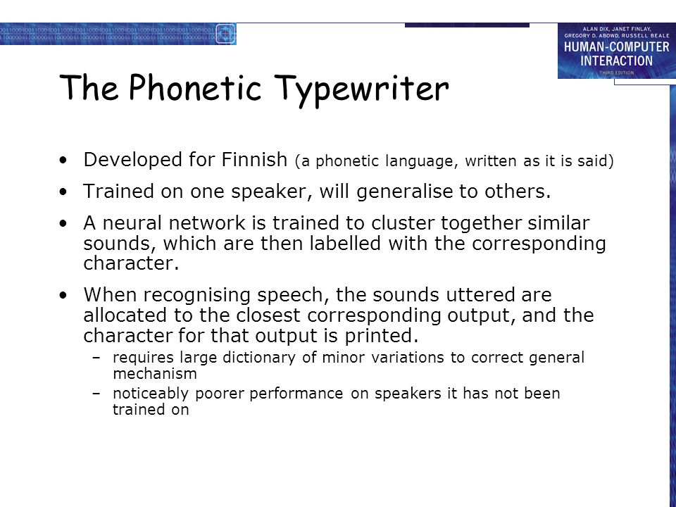 The Phonetic Typewriter