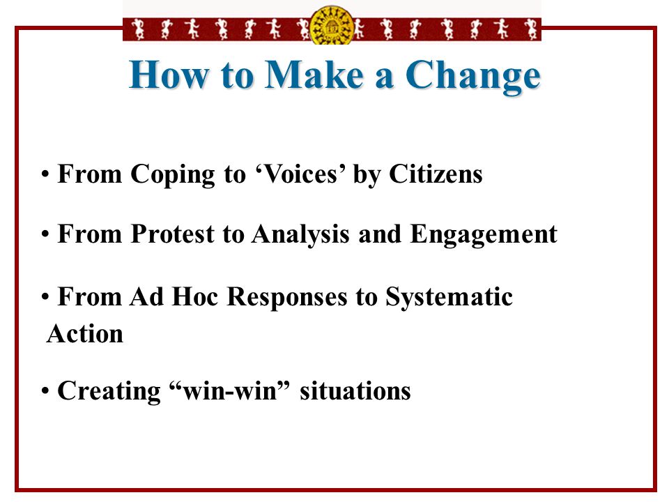 How to Make a Change From Coping to ‘Voices’ by Citizens