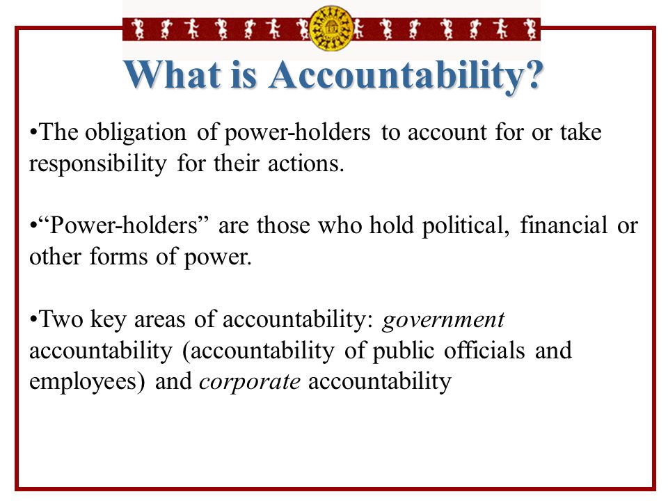 What is Accountability